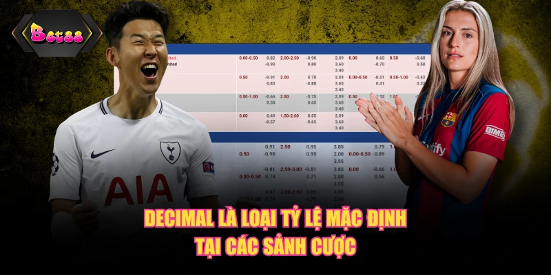 Decimal là loại tỷ lệ mặc định tại các sảnh cược